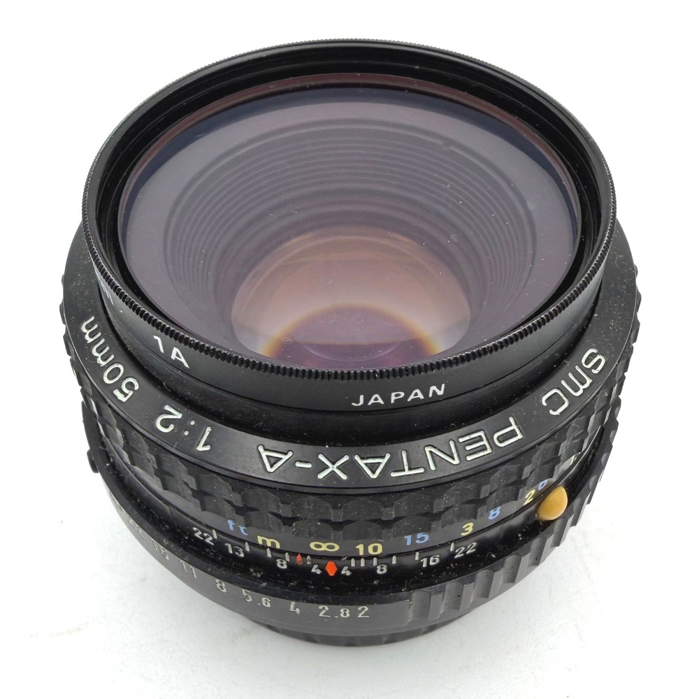 Pentax SMC Pentax-A 50mm f/2 Lens 50mm Black K-Mount Prime 1932526